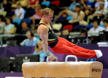 İdman gimnastikası üzrə fərdi çoxnövçülük yarışlarının finalı keçirilir. Bakı, Azərbaycan, 18 iyun 2015